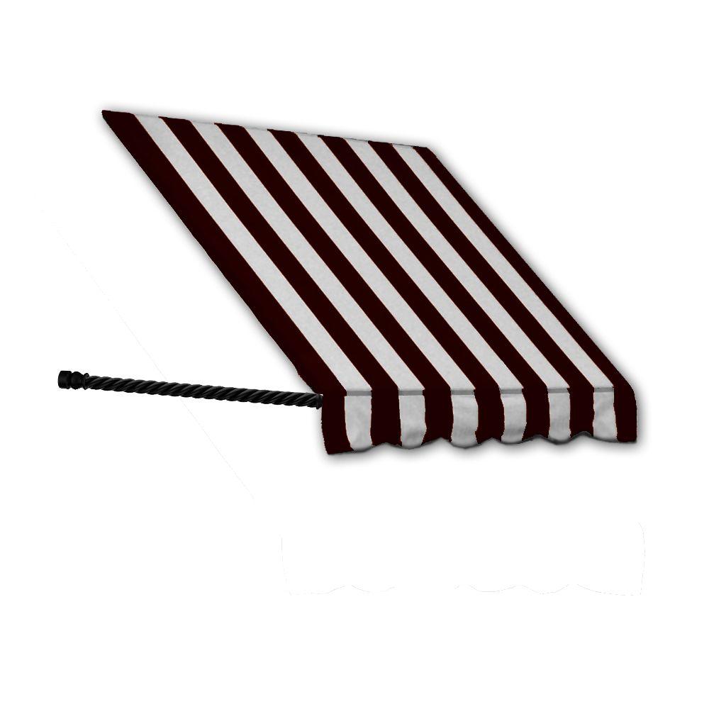 Black White Stripe Stationary Awnings Awnings The Home Depot