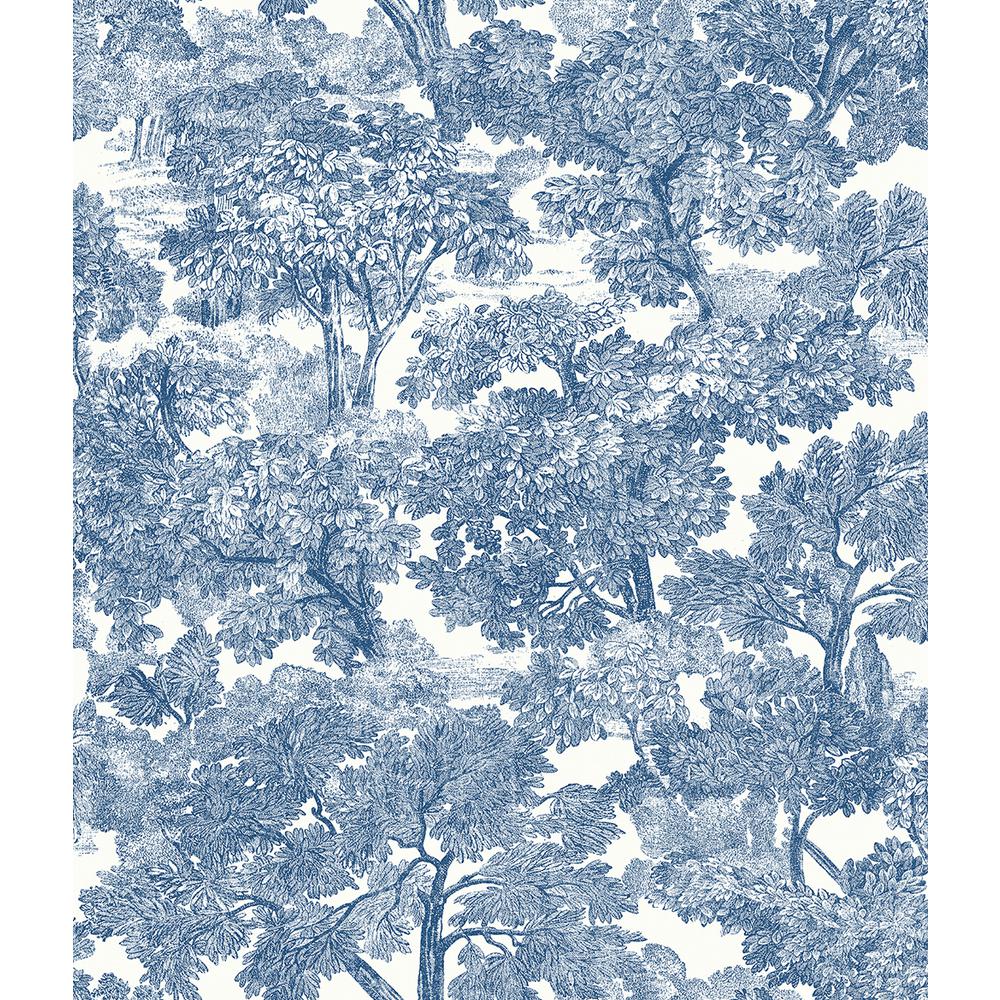 Featured image of post Blue And White Toile Wallpaper