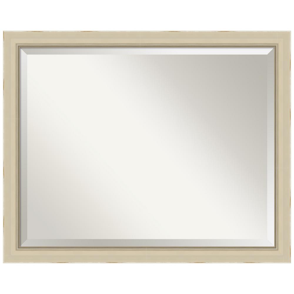 Amanti Art Parthenon Cream 26 25 In X 32 25 In Shabby Chic Rectangle Framed Bathroom Vanity Wall Mirror Dsw5247110 The Home Depot