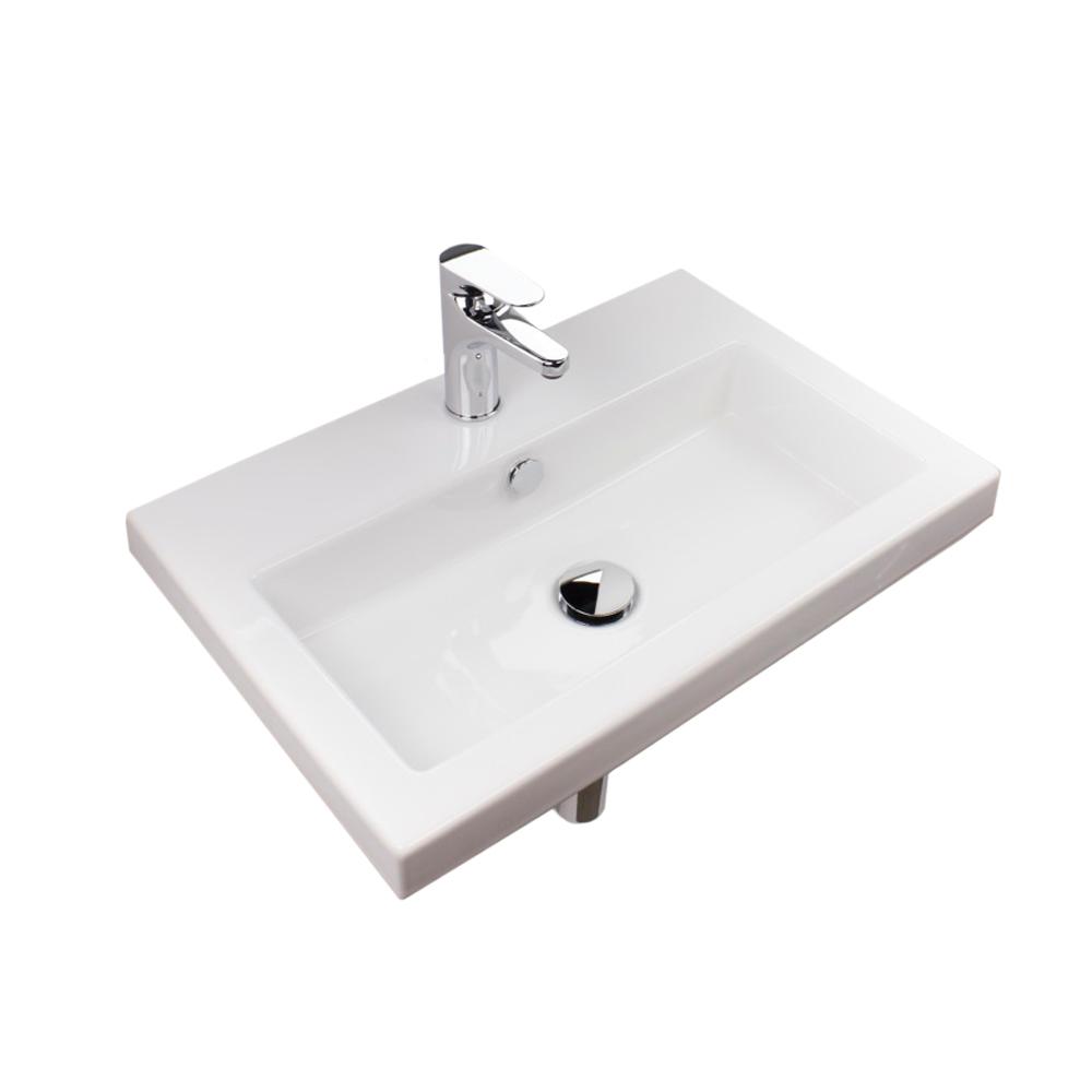 Nameeks Seie 40 Wall Mounted Ceramic Bathroom Sink In White