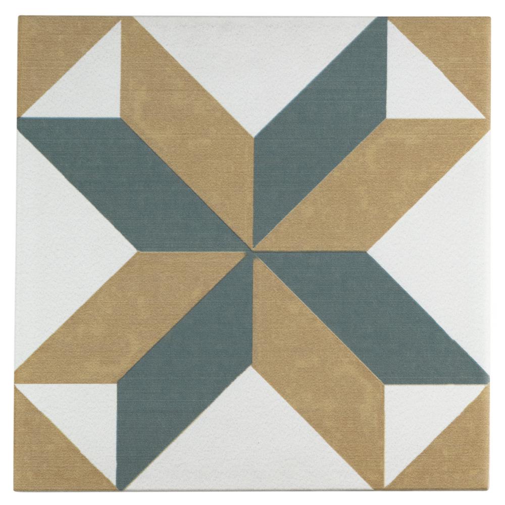 Merola Tile Revival Pattern Encaustic 7 3 4 In X 7 3 4 In