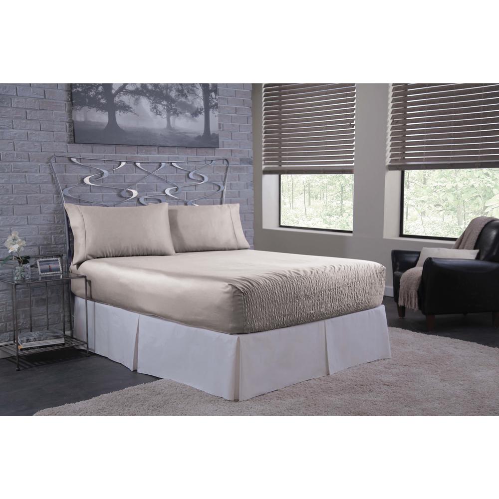 Bed Tite Satin Silver California King Sheet Set 844067023981 The Bed Tite Satin Silver California King Sheet Set
