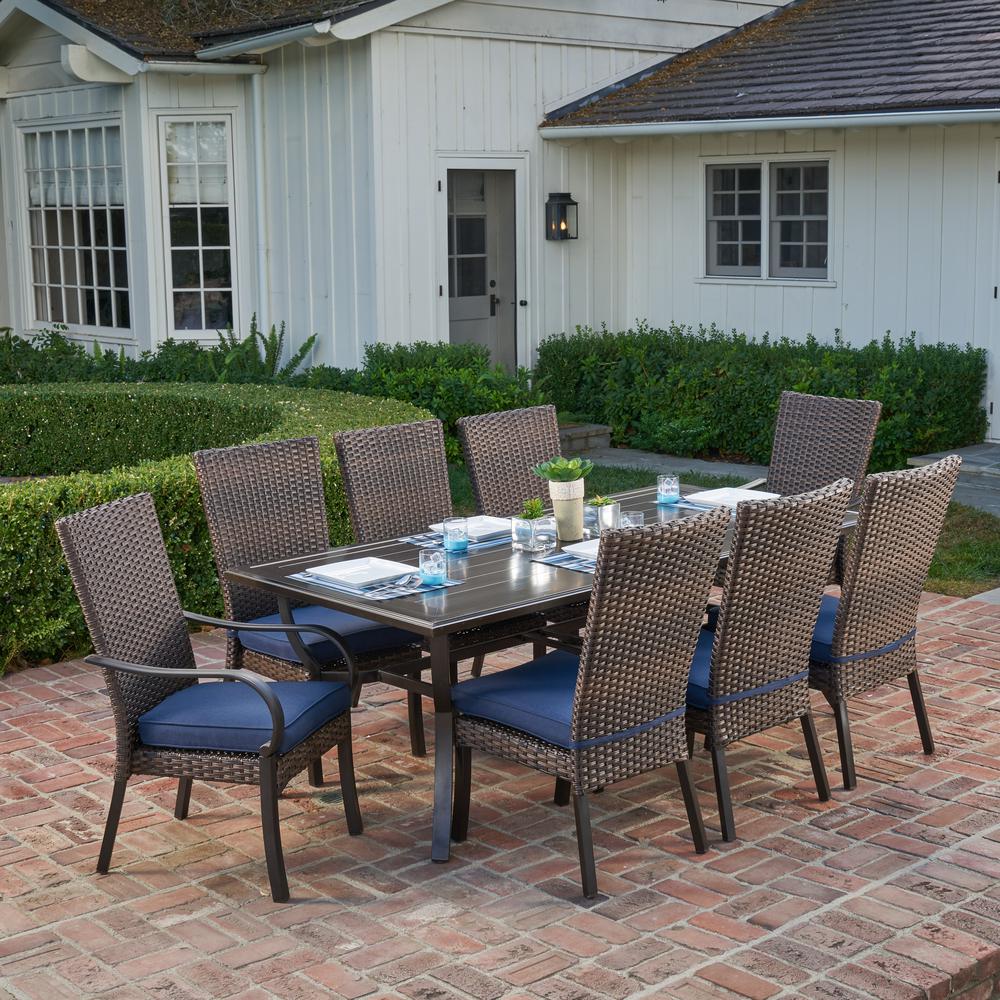 Royal Garden Anacortes 9-Piece Aluminum Outdoor Dining Set with