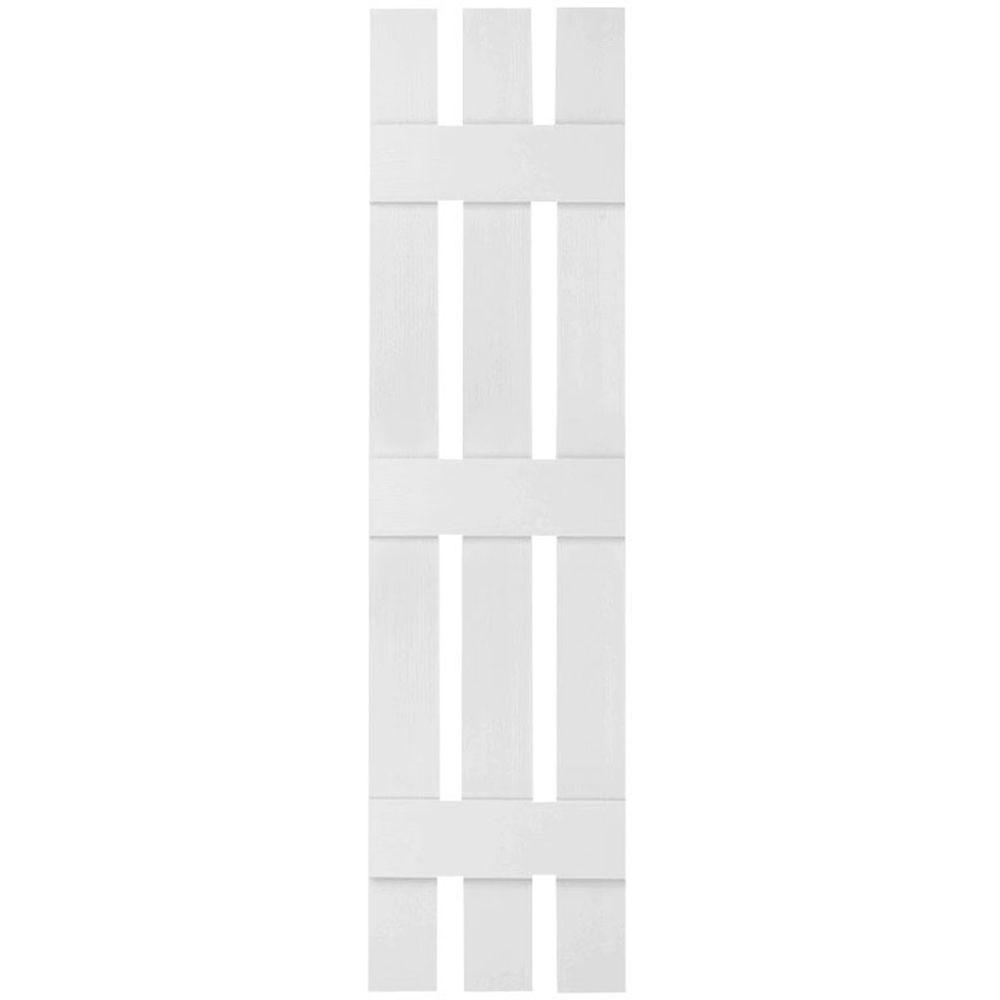 Ekena Millwork 12 in. x 60 in. Lifetime Vinyl Custom Three Board Spaced