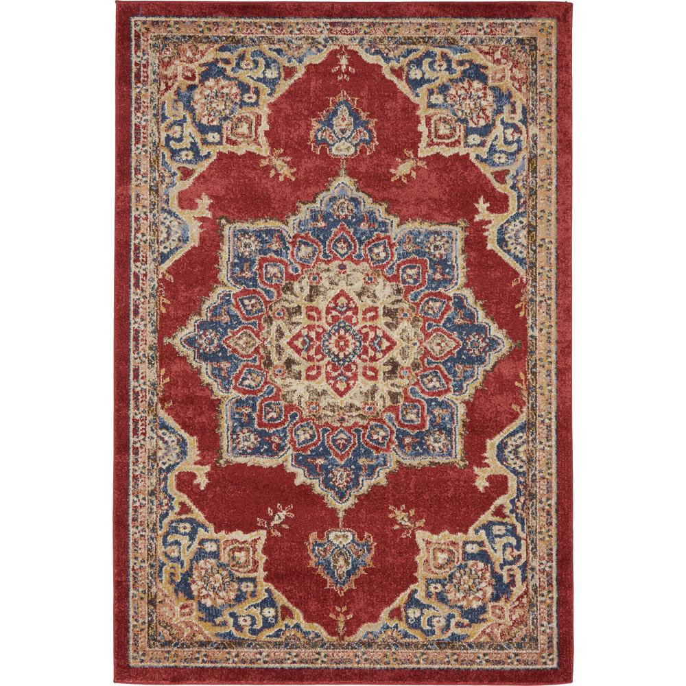 Mediterranean 4 X 6 Burgundy Area Rugs Rugs The Home Depot