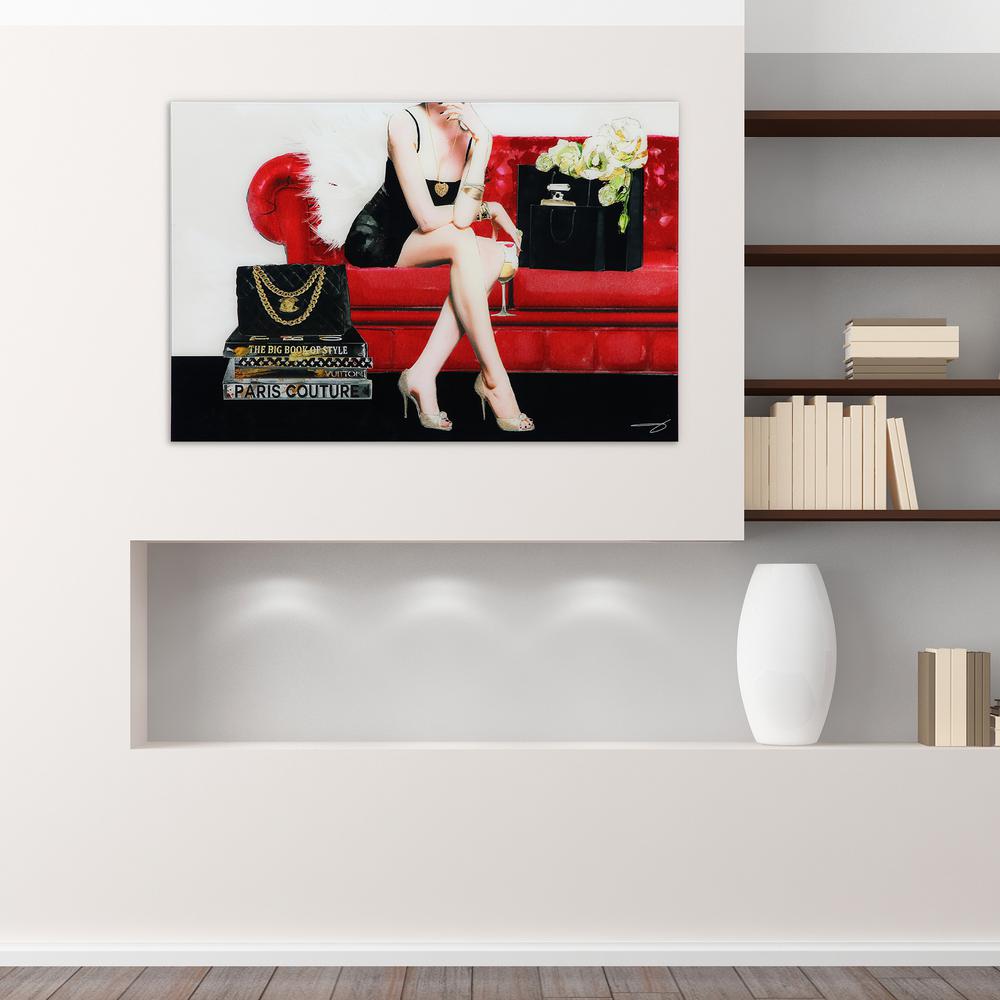 The Lady Frameless Free Floating Tempered Glass Panel Graphic Art