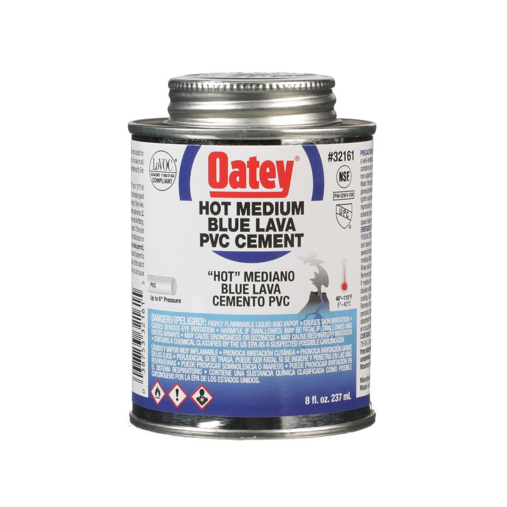 Oatey 8 oz. PVC Blue Lava Hot Cement321613 The Home Depot