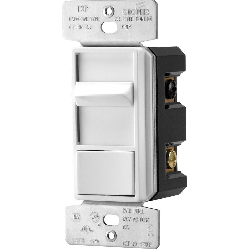 eaton illuminated wiring devices \u0026 light controls electrical1 5 amp quiet 3 speed fan control rocker switch with preset, white