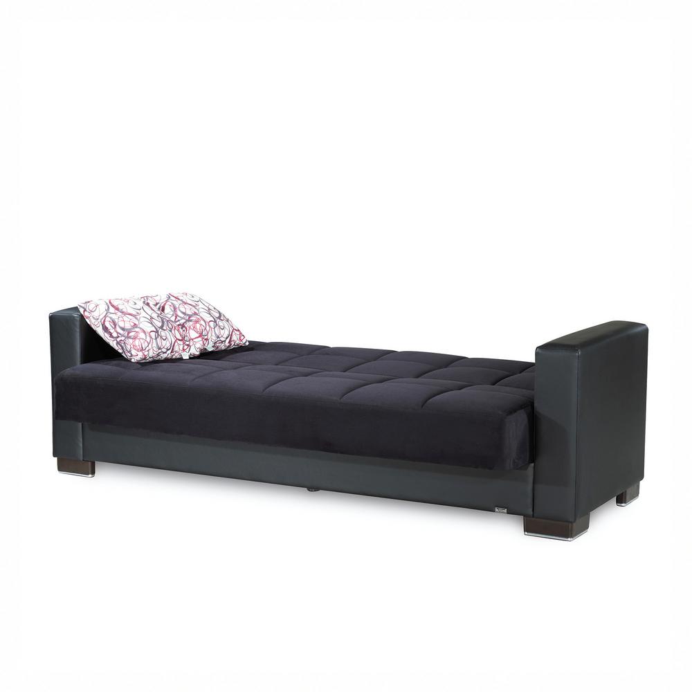 Ottomanson Armada Black Fabric Upholstery Sofa Sleeper Bed With Ottomanson Armada Black Fabric