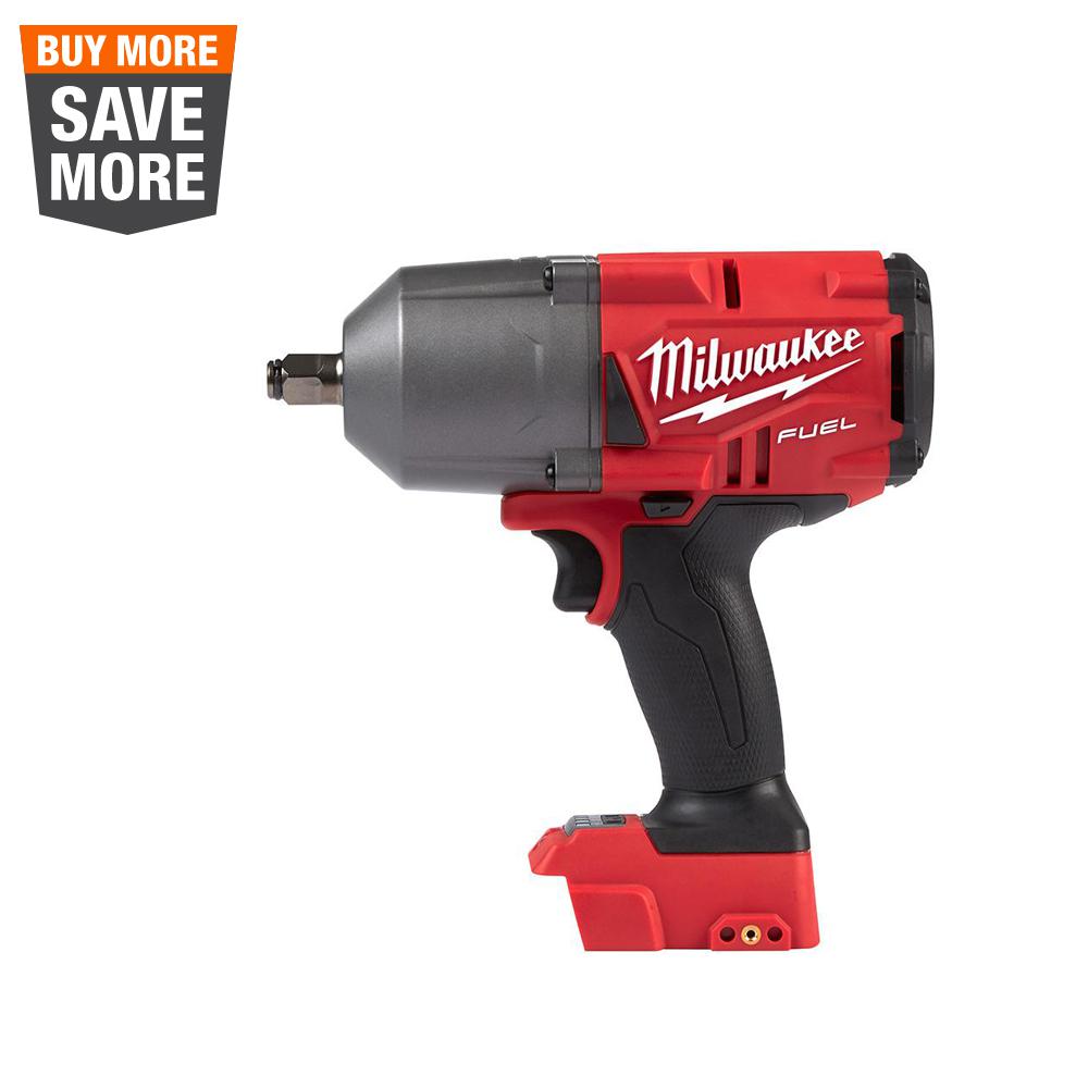 Milwaukee M18 Fuel 18 Volt Lithium Ion Brushless Cordless 1 2 In Impact Wrench With Friction Ring Tool Only 2767 The Home Depot