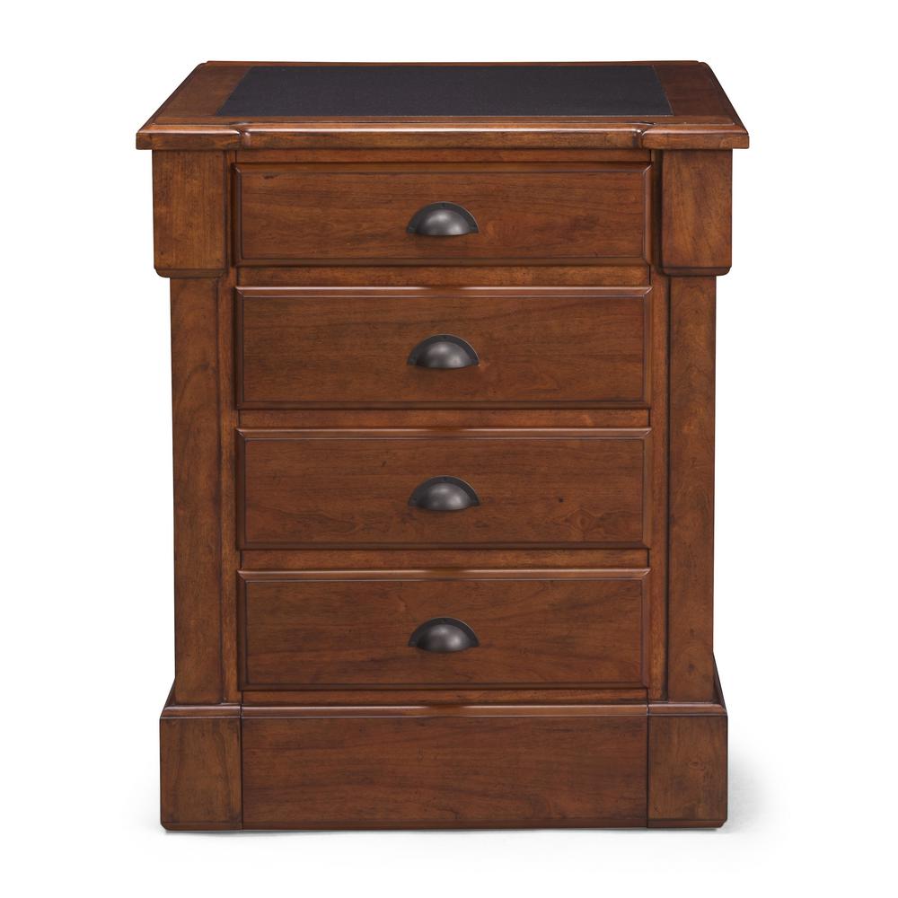 HOMESTYLES Aspen Drawer Rustic Cherry Storage Island The Home Depot