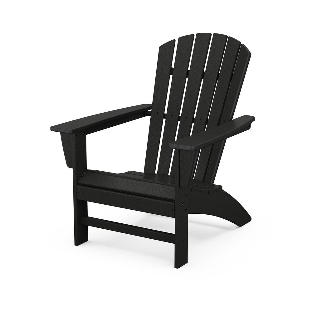 Adirondack Chairs Patio Chairs The Home Depot   Polywood Plastic Adirondack Chairs Ad440bl 64 600 