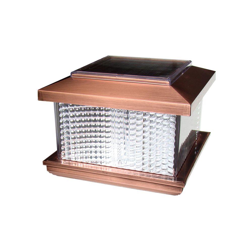 6 in. x 6 in. Solar Powered Copper Plated Plastic Post Cap5110008C
