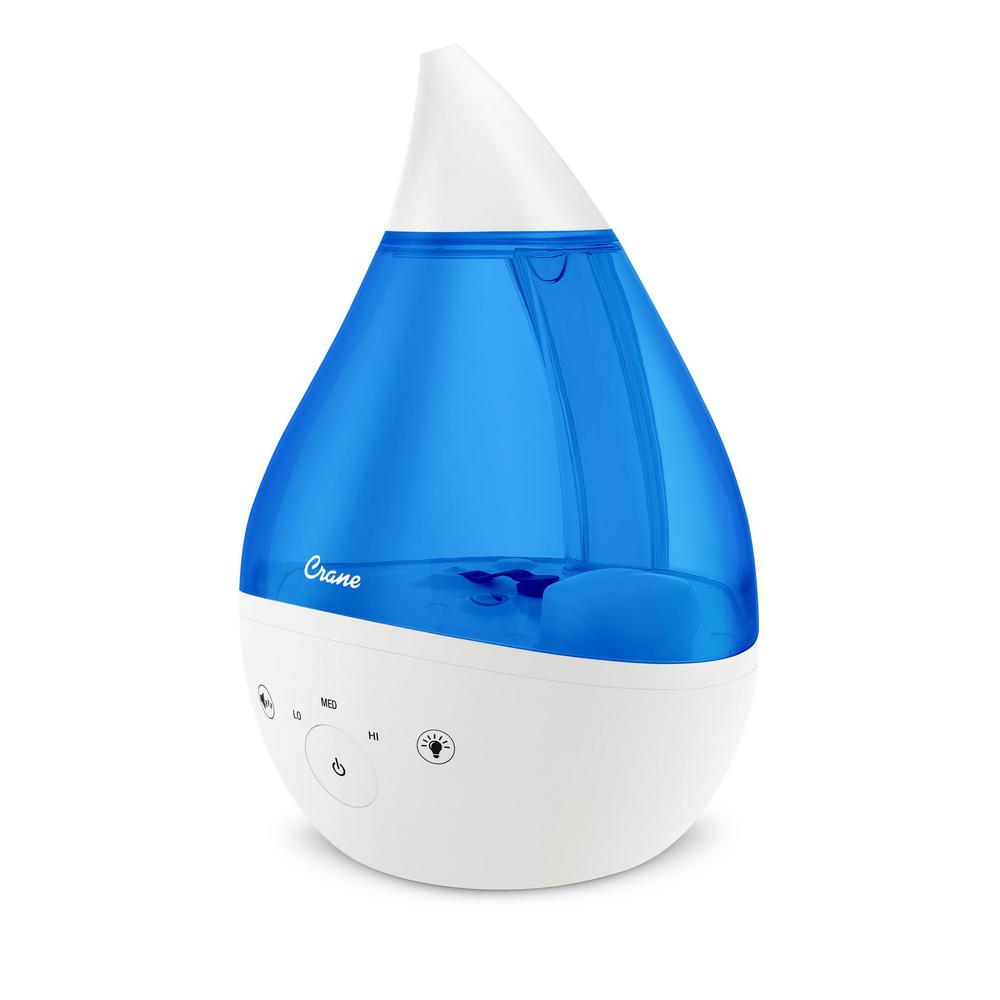 Crane 1 Gal. Top Fill Drop Cool Mist Humidifier with Sound Machine for