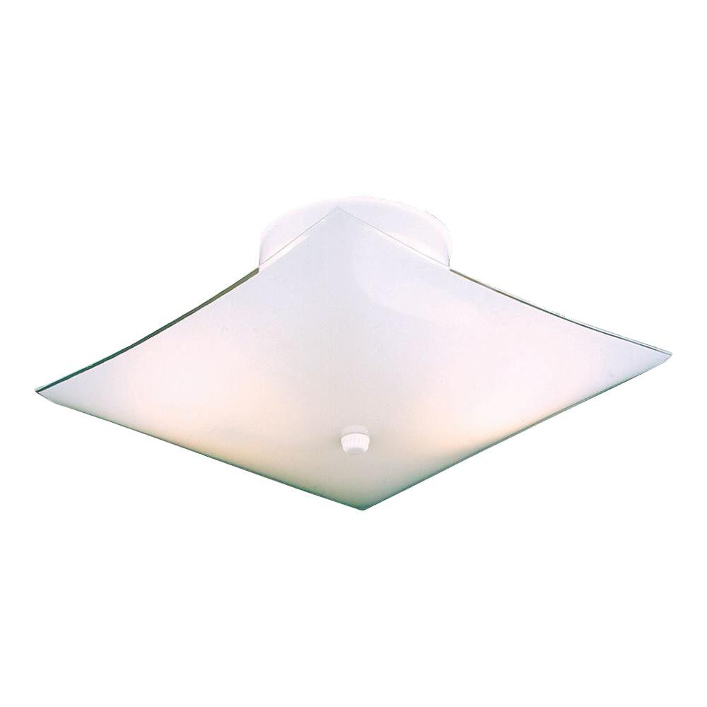 Thomas Lighting 2 Light White Ceiling Semi Flush Mount Sl123 2 Light White Ceiling Semi Flush Mount