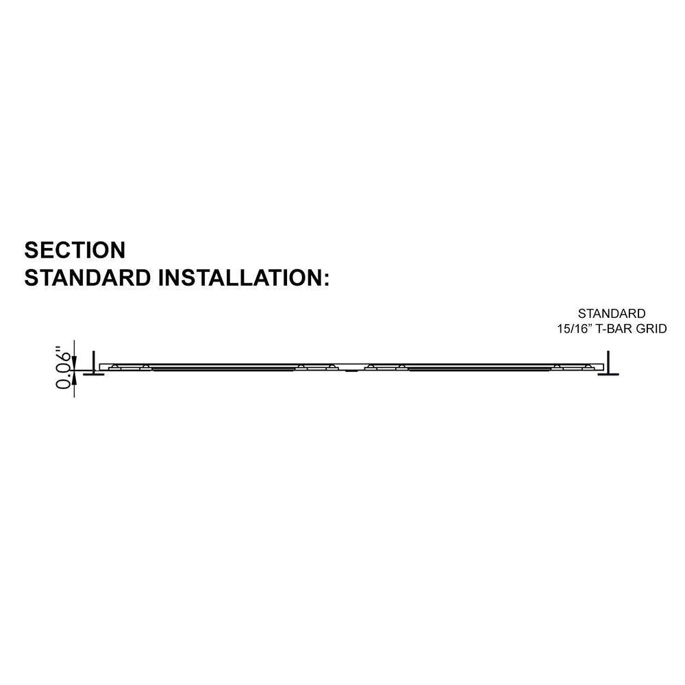 Ceilume Stratford Feather Light White 2 Ft X 4 Ft Lay In Ceiling