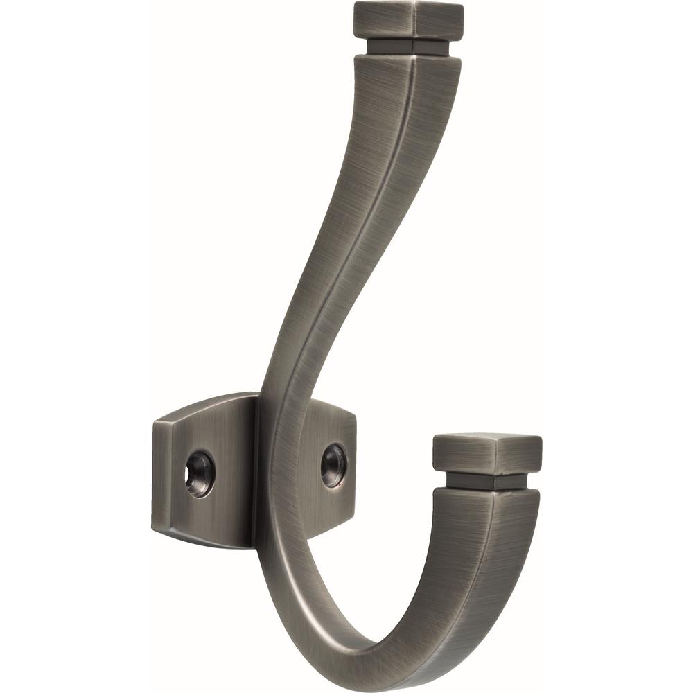 Liberty Warm Industrial 5 in. Heirloom Silver Coat HookB38556904C