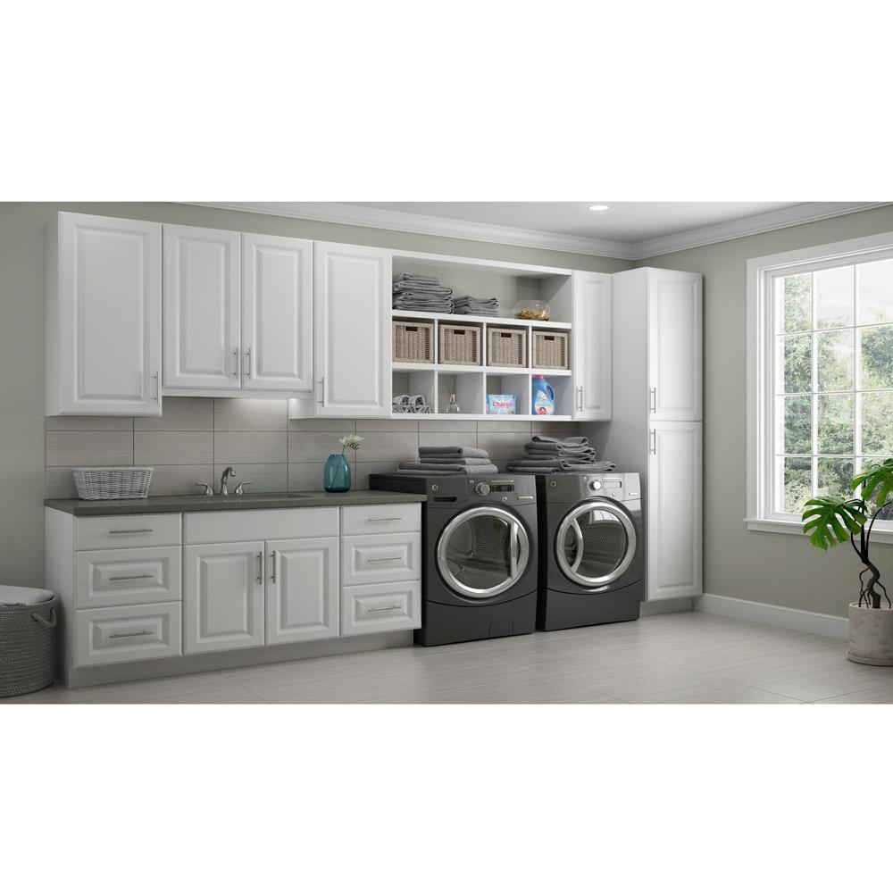 Hampton Bay Hampton Assembled 24x30x12 In Diagonal Corner Wall Kitchen Cabinet In Satin White Kwd2430 Sw The Home Depot