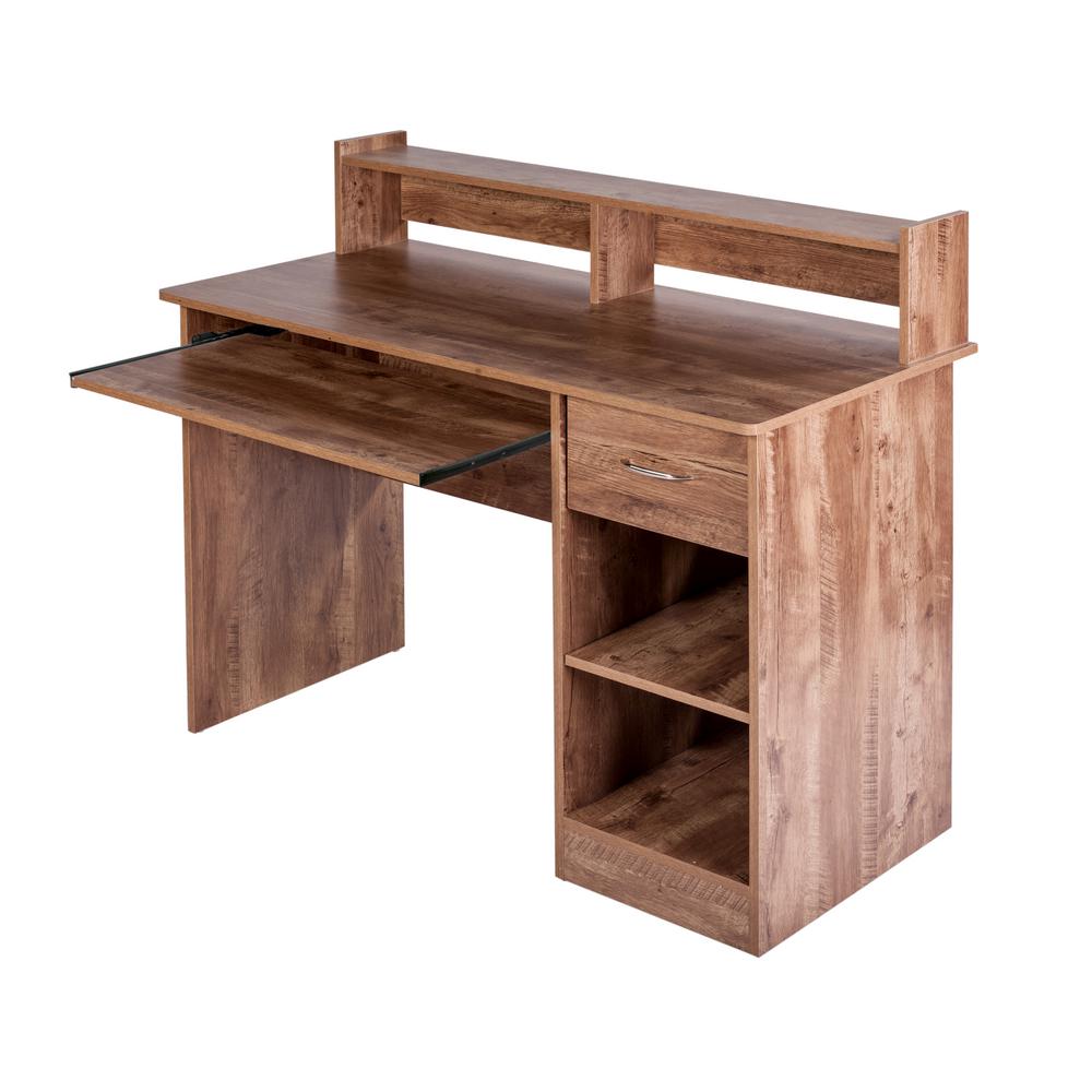 Onespace Essential Classic Oak Computer Desk With Pull Out