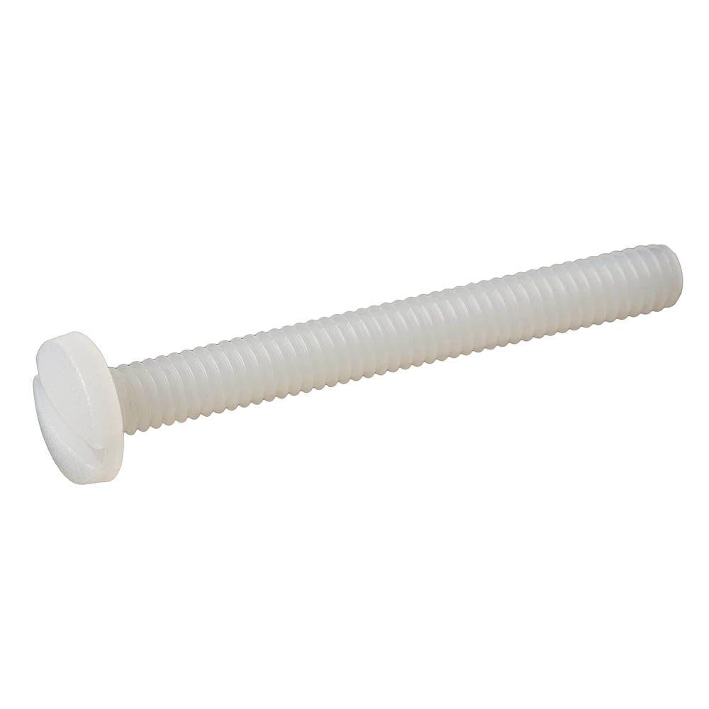 832 x 11/2 in. Combination Binding Head White Nylon Machine Screw (2