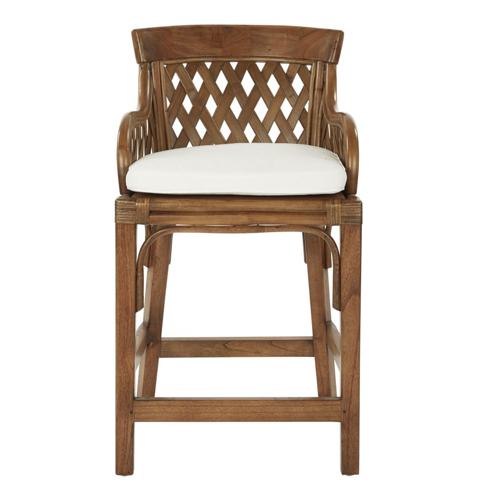 OSP Home Furnishings Plantation 24 in. Brown Stained Counter Stool with ...