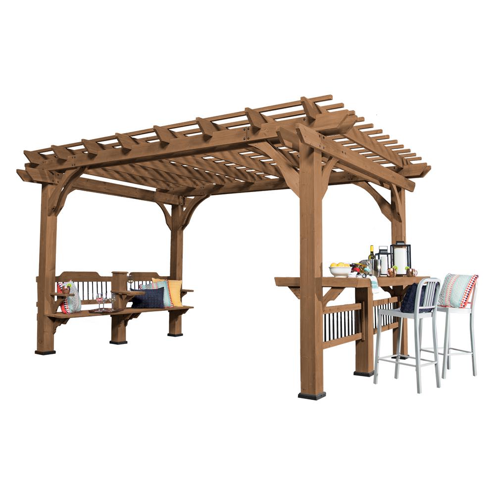 14 ft. x 10 ft. Backyard Discovery Oasis Wood Cedar