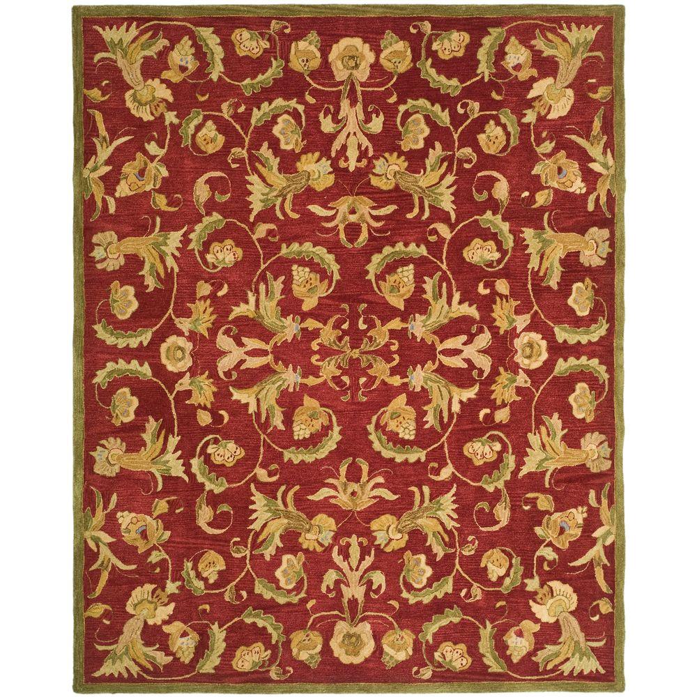 Safavieh Anatolia Burgundy/Sage 9 ft. x 12 ft. Area RugAN527A9 The