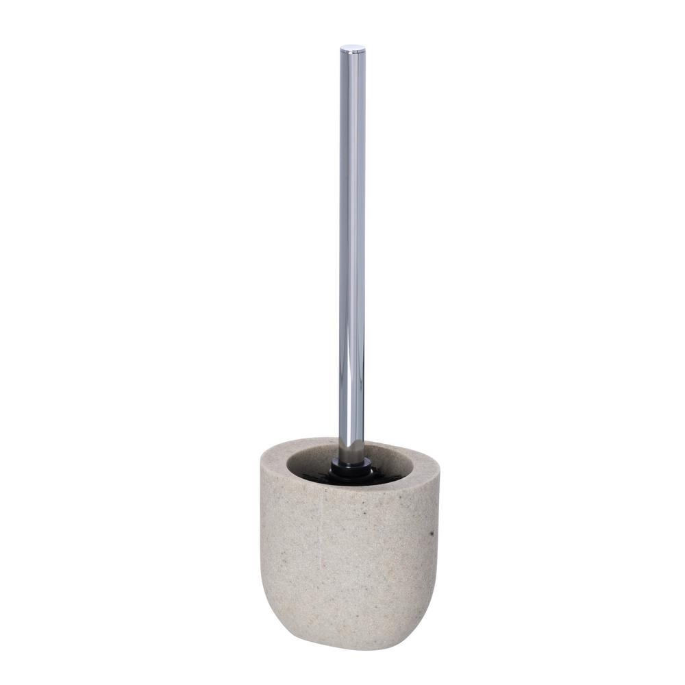 beige toilet brush holder