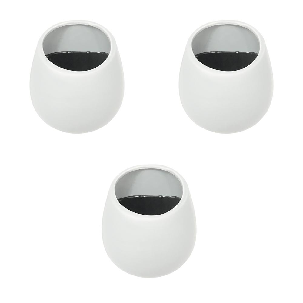 Arcadia Garden Products Round 3 1 2 In X 4 Matte White Ceramic Arcadia Garden Products Round 3 1 2 In X 4 Matte