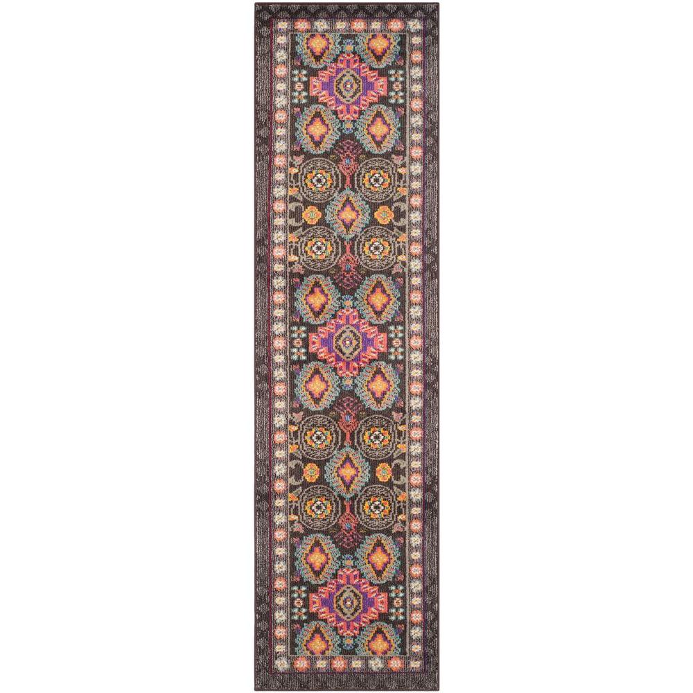 Safavieh Monaco Brown/Multi 2 ft. 2 in. x 8 ft. RunnerMNC240B28 The