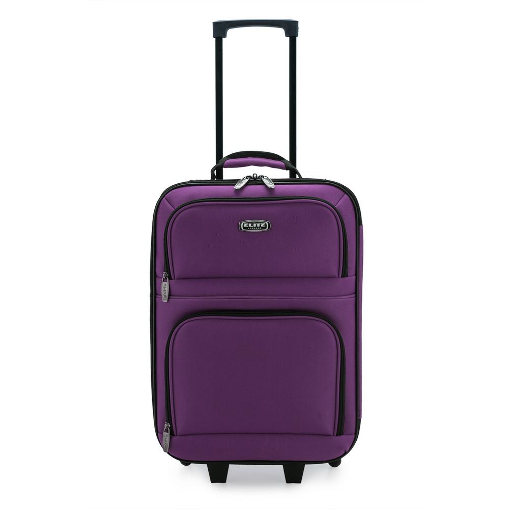 Elite Luggage 19.5 in. Purple Carry-On 