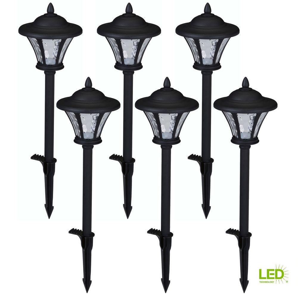 Low Voltage Walkway Path Lights Landscape Lighting The Home Low Voltage Black Outdoor Integrated Led Landscape Coach Style Path Light With Water Glass Lens
