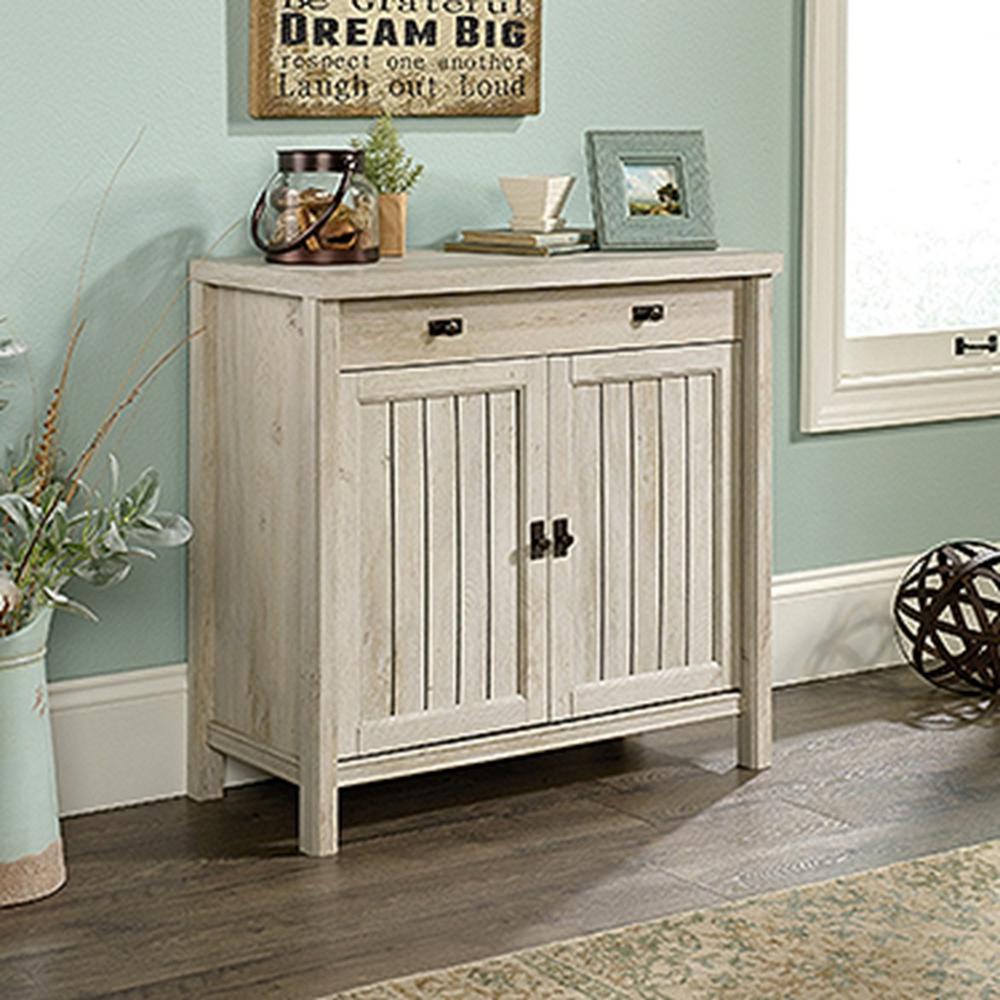 Sauder Costa Chalked Chestnut Library Base Cabinet 419960