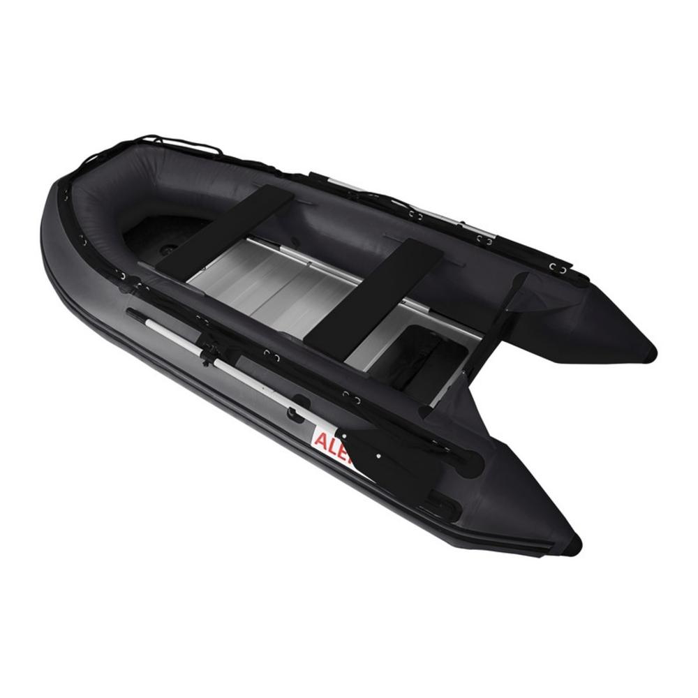 ALEKO Boat 320/150cm Black 10 ft. 5 in. Inflatable Boat with Aluminum