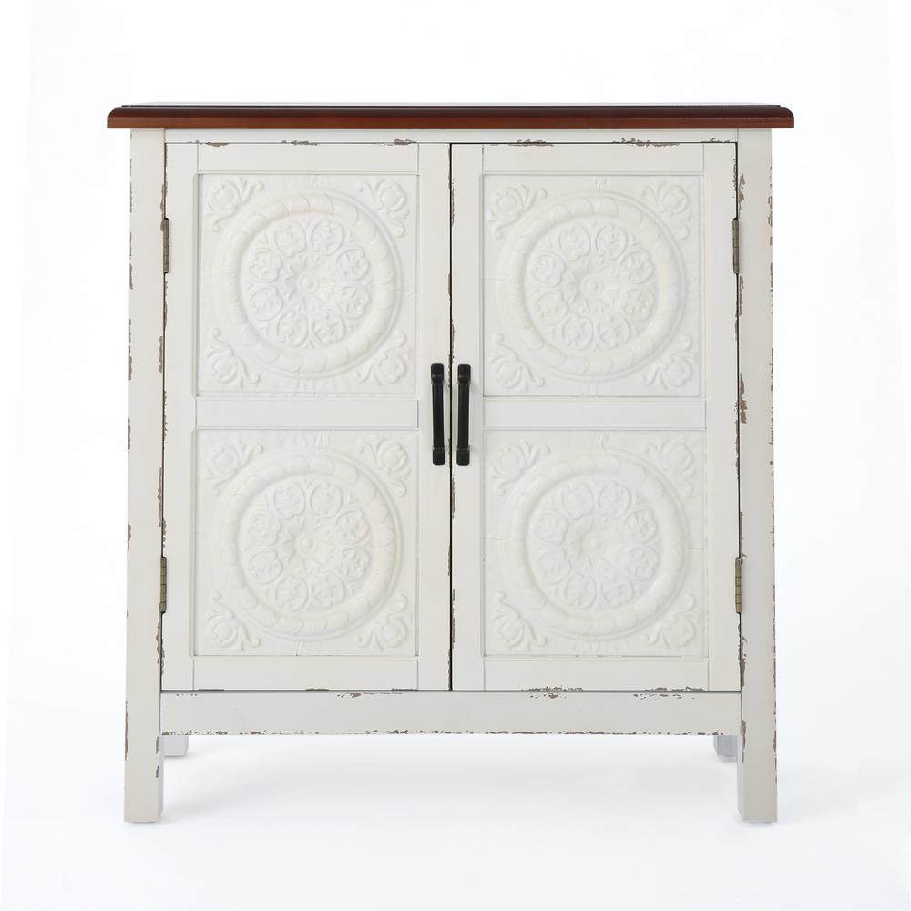 Distressed White Home Office Furniture The Depot Distressed White 2 Door Cabinet