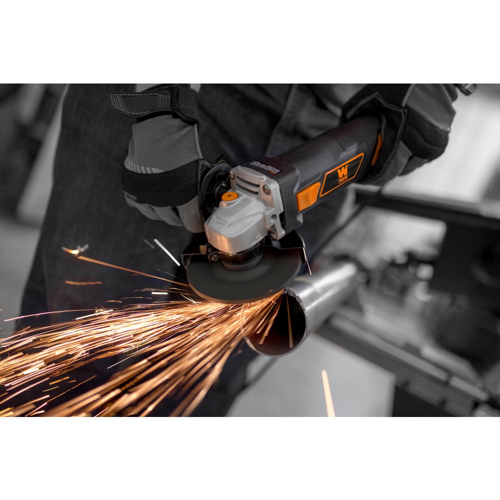 WEN Corded Angle Grinder 7 Amp 41/2"Reversible Handle Metal Cutter