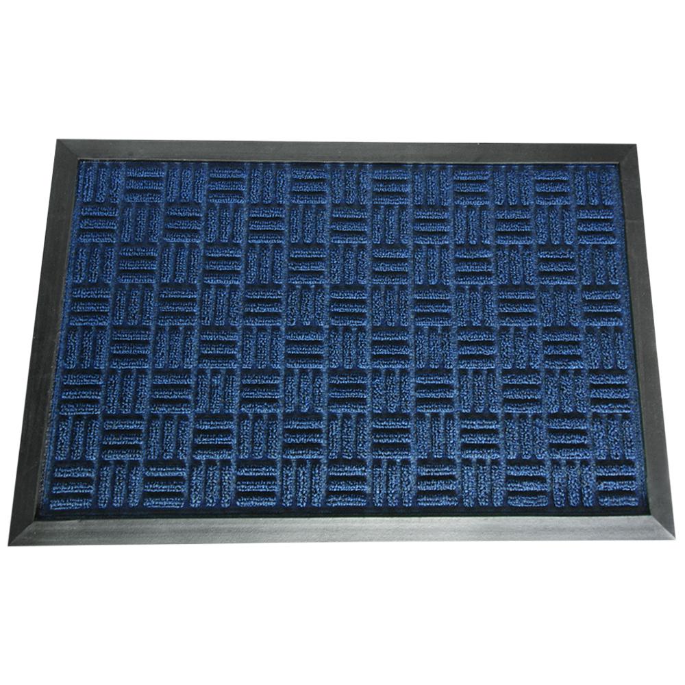 Rubber Cal Wellington Carpet Doormat Blue 36 in x 60 in 