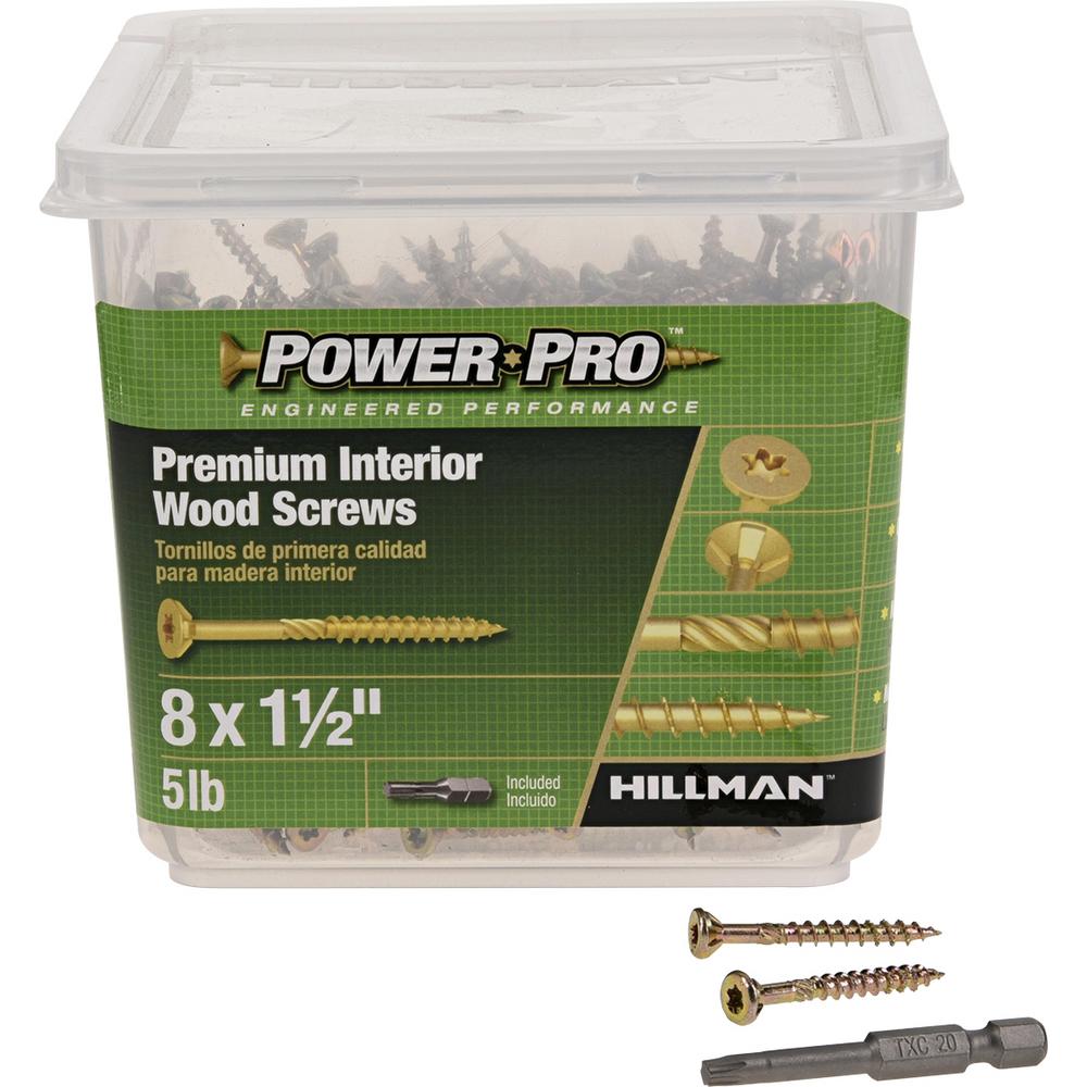 star drive Hillman interior wood screws 5000 count box 25 lbs 8 x 1 1//2 torx