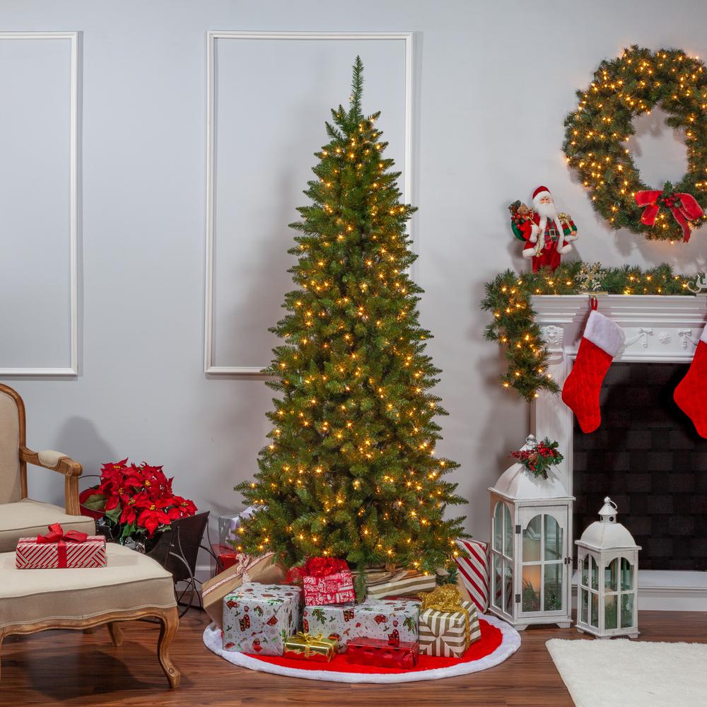 Sterling 7 5 Ft Indoor Pre Lit Narrow Nordic Fir Artificial