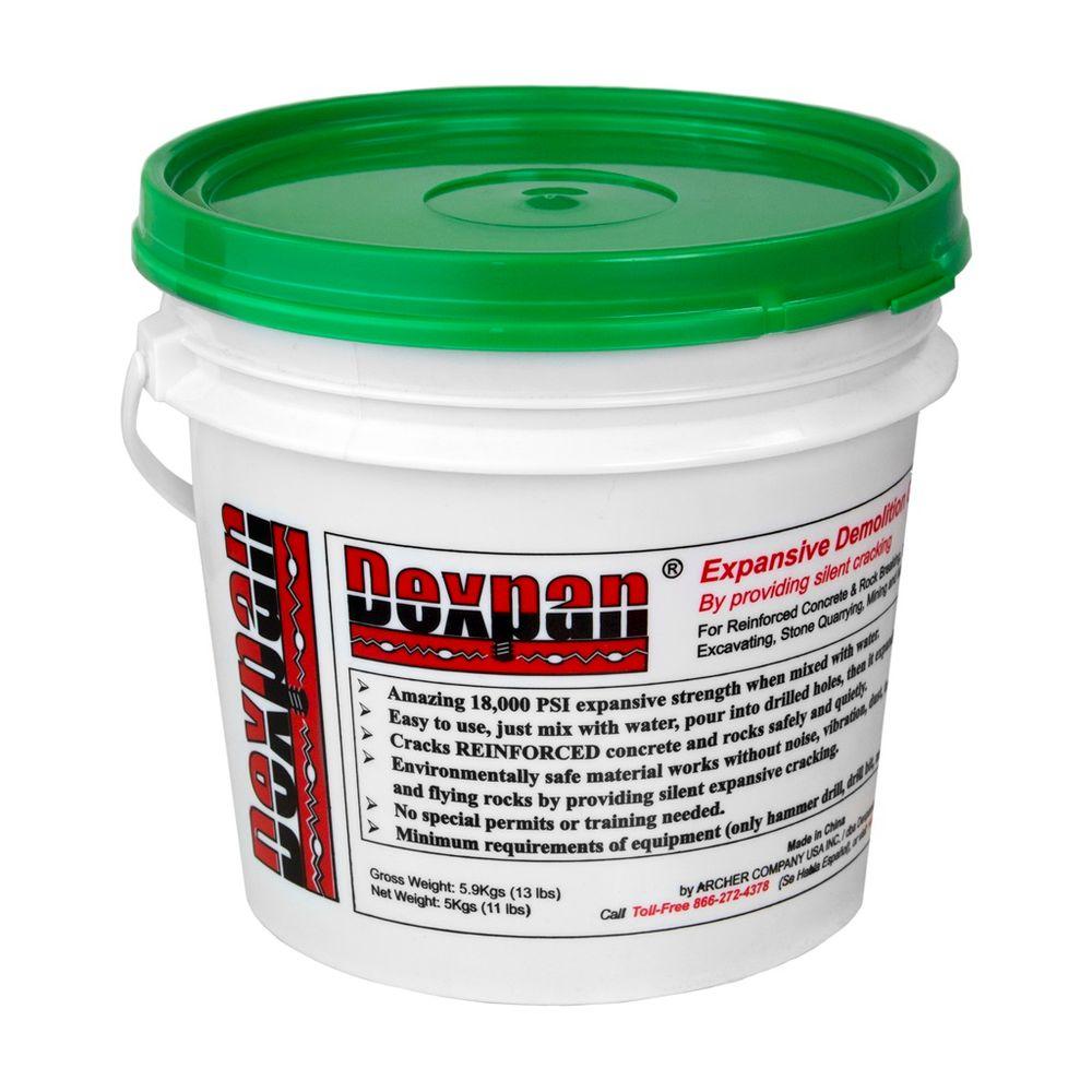 Dexpan 11 lb. Bucket Type 2 (50F-77F) Expansive Demolition Grout for ...