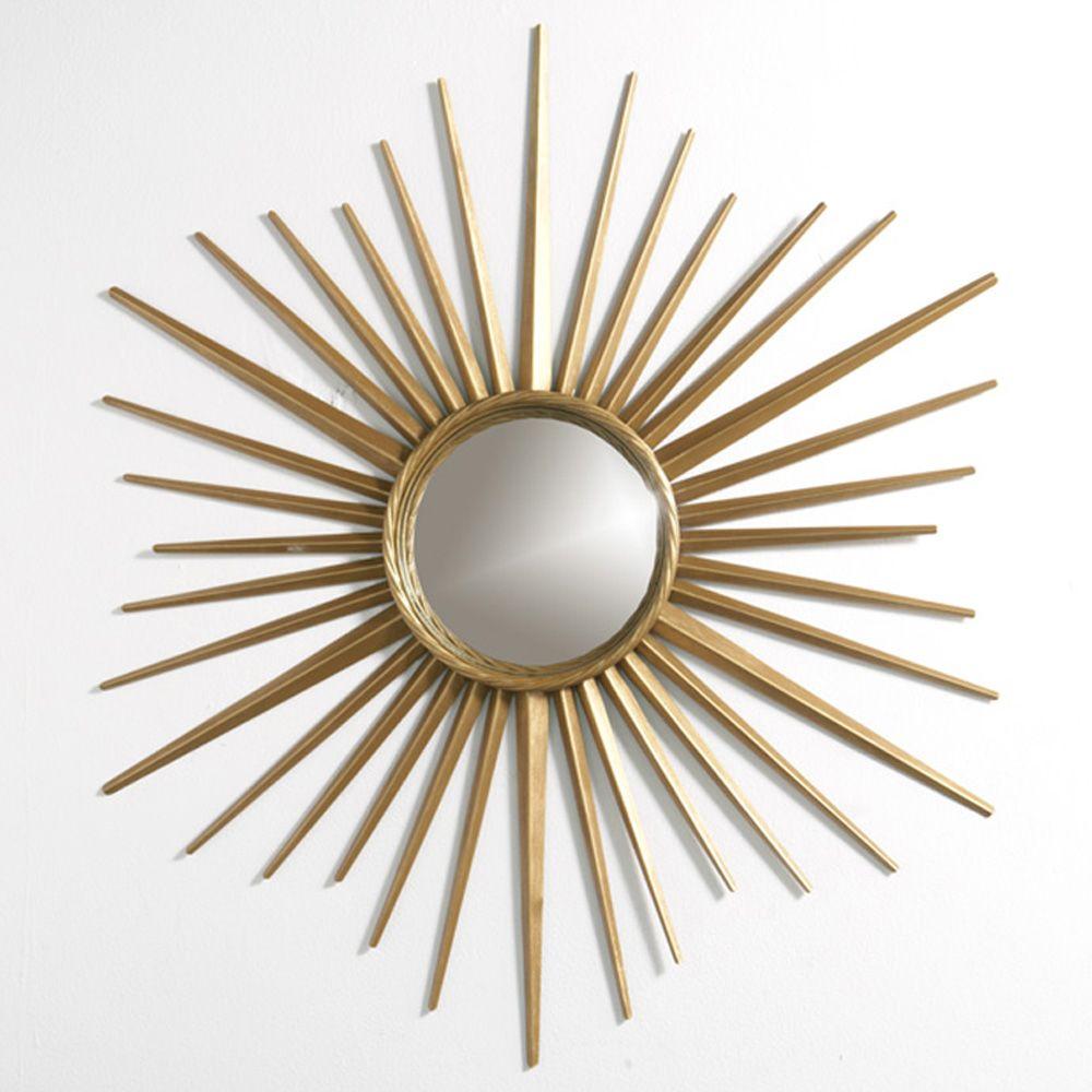 Wales 30 In X Metal Antique Gold Framed Mirror