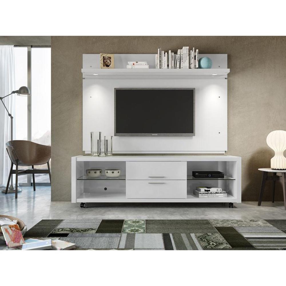 Manhattan Comfort Park Tv Panel With Led Lights In White Gloss High Manhattan Comfort Park Tv Panel With Led Lights In White Gloss High