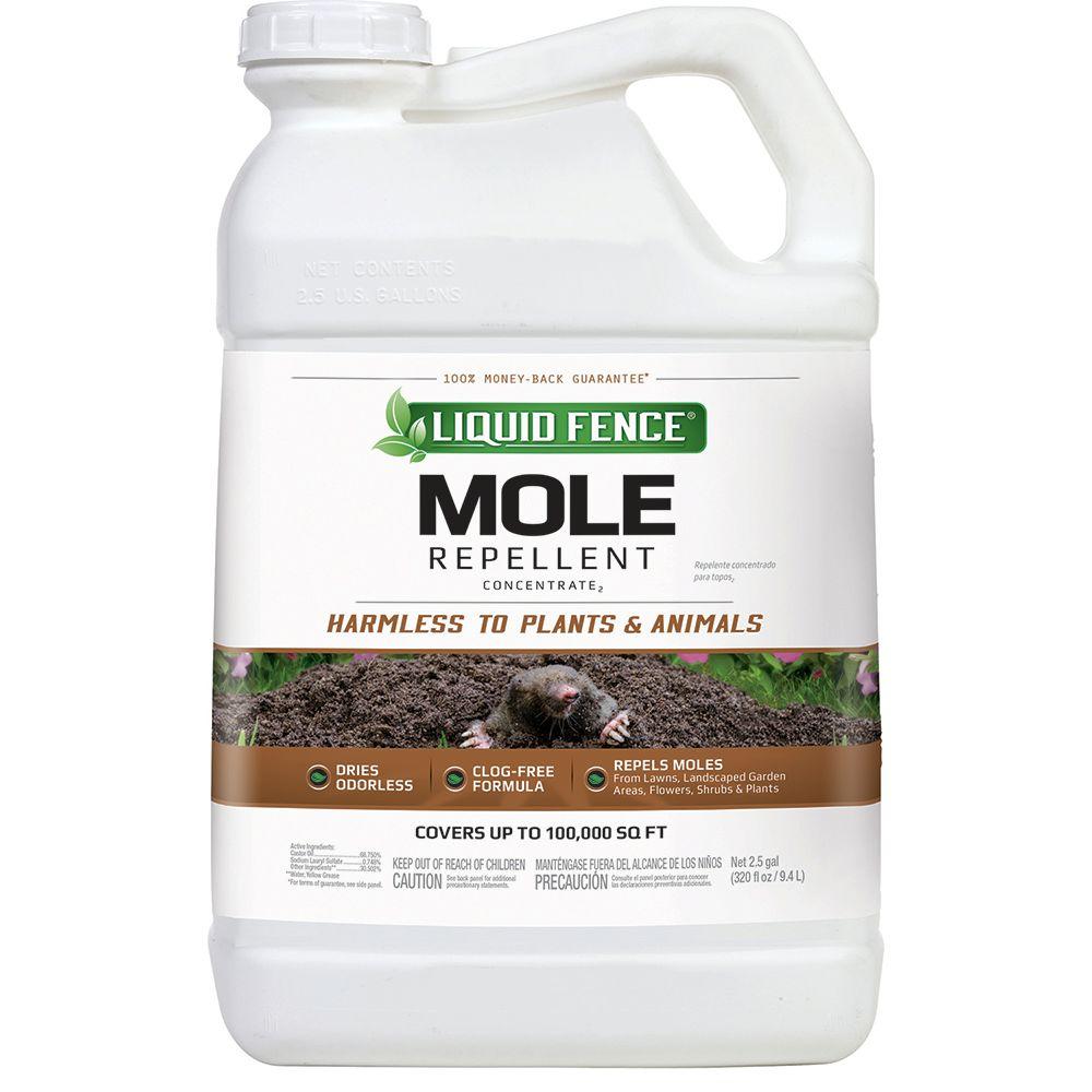 Mole Repellent Liquid Fence 2.5 Gal Concentrate Spray Environmentally