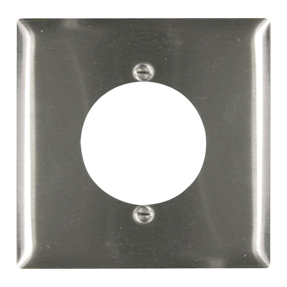 Legrand Stainless Steel 2Gang Single Outlet Wall Plate (1Pack)SS702