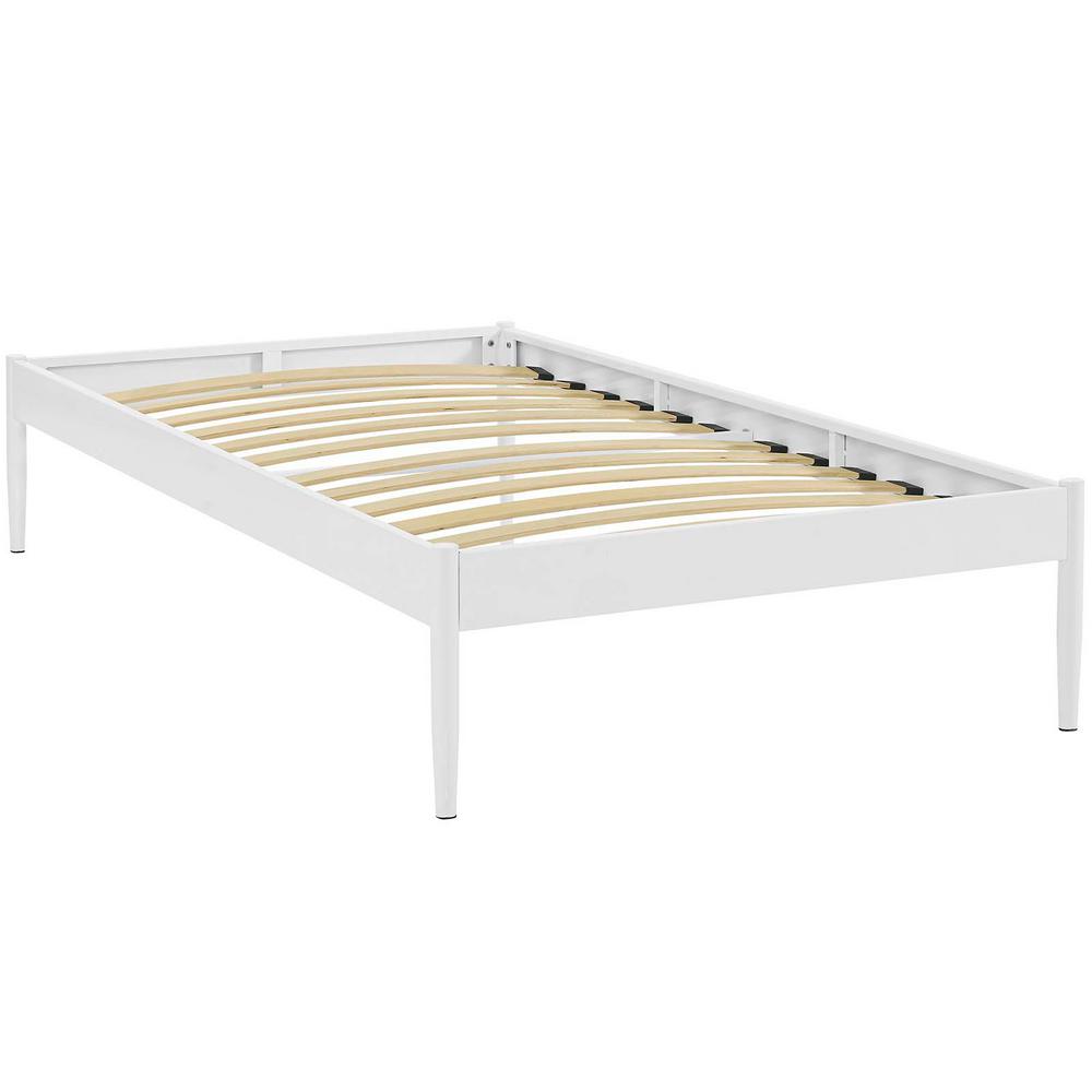Modway Elsie White Twin Bed Frame Mod 5472 Whi The Home Depot Modway Elsie White Twin Bed Frame