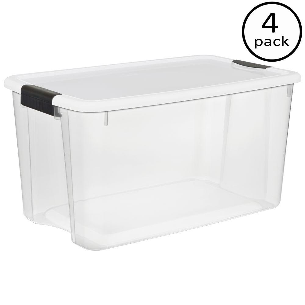 Sterilite 70 Qt. Ultra Storage Box (4Pack)19889804 The Home Depot