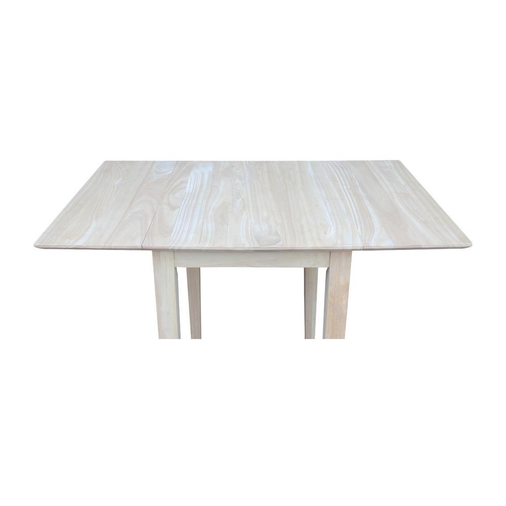 International Concepts Small Drop Leaf Wood Unfinished International Concepts Small Drop Leaf Wood Unfinished