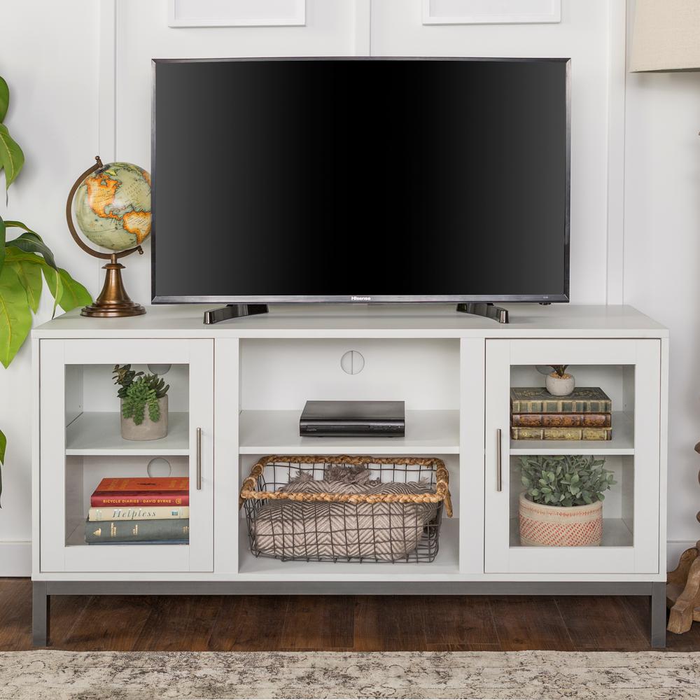 Walker Edison Furniture Company 52 in. Avenue Wood TV Console with