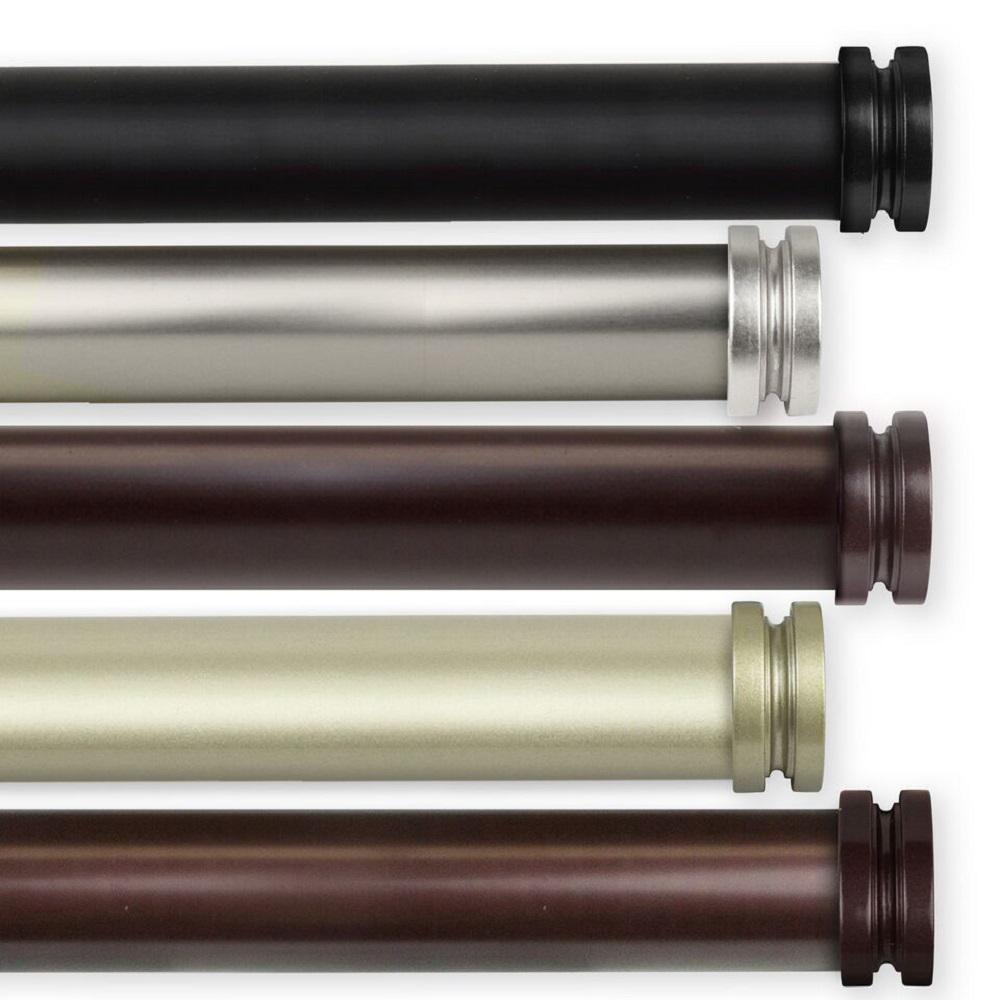 Rod Desyne Bun 28 In 48 1 Dia Single Curtain Black Rod Desyne Bun 28 In 48 1 Dia Single Curtain