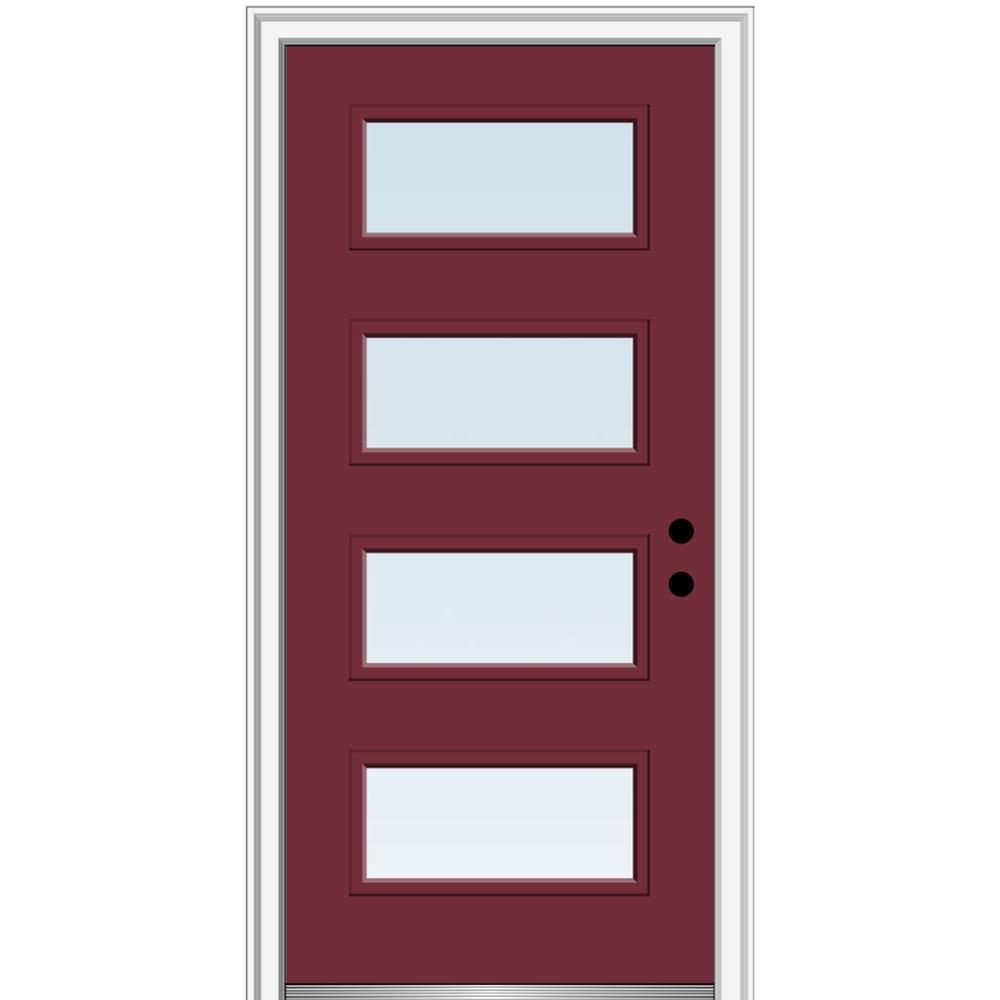 Mmi Door 32 In X 80 In Celeste Left Hand Inswing 4 Lite Clear